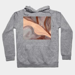 Abstract Oil Painting Purple Taupe Ochre 1c7 Hoodie